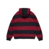 Striped Crest Zip Hoodie Red/Navy