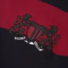 Striped Crest Zip Hoodie Red/Navy