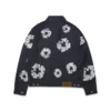 Studded Cotton Wreath Denim Jacket Selvedge