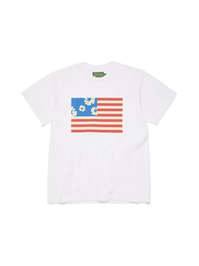 Wreath Flag Tee White
