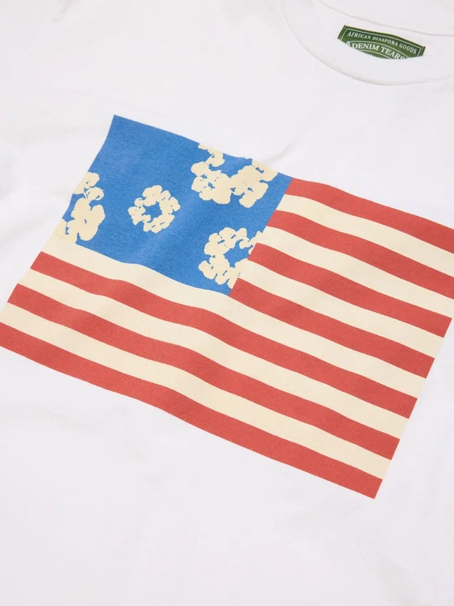 Wreath Flag Tee White